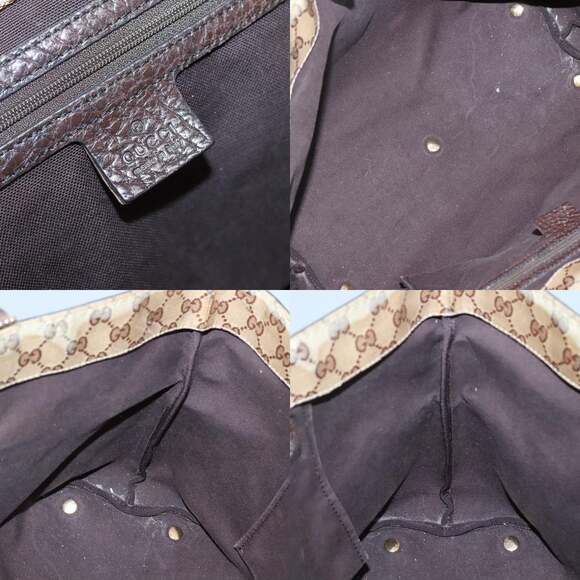 GUCCI GG Crystal Tote Bag Coated Canvas Beige Gold - Picture 12 of 13
